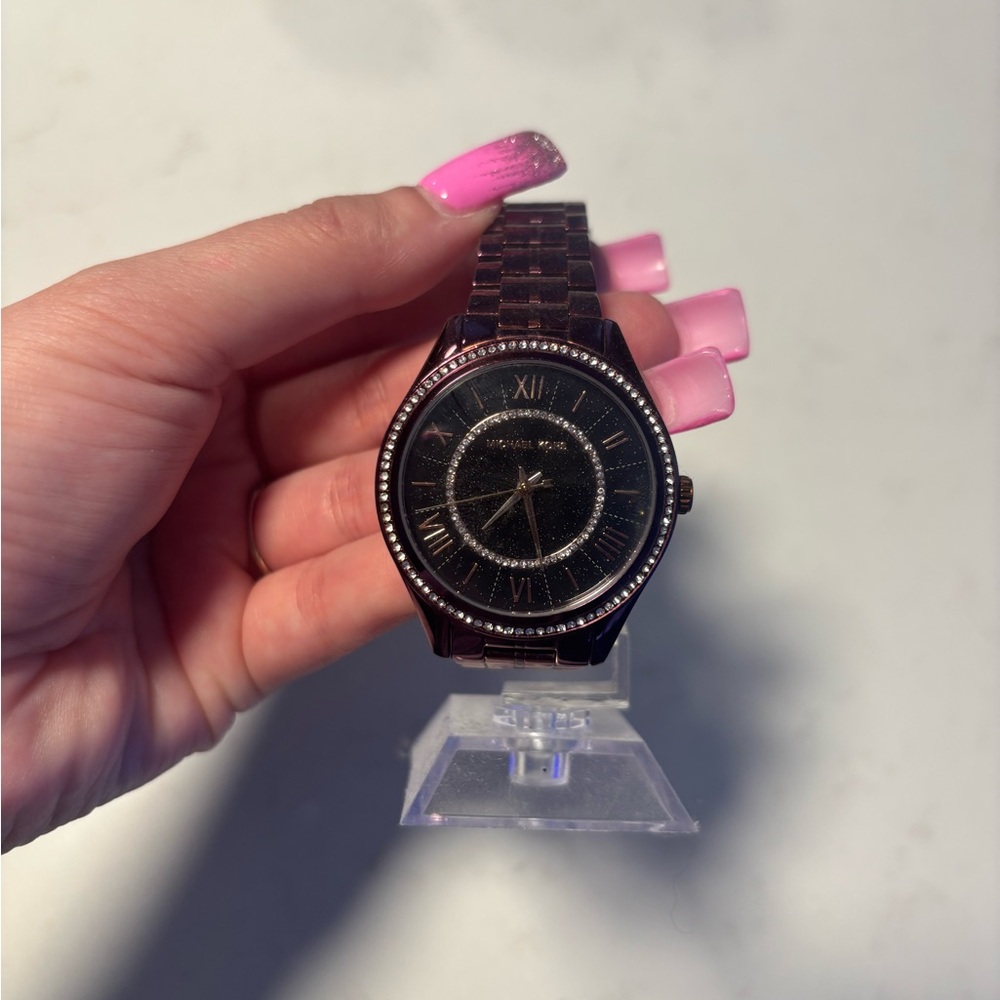 Michael Kors Black and Gold-Tone Watch